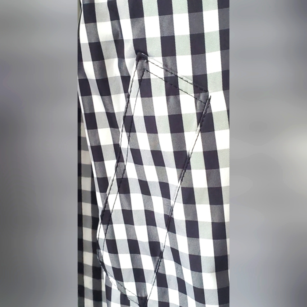 ANNE KLEIN-size 10- plaid trench coat - Knee Length Belted - Picture 9 of 12
